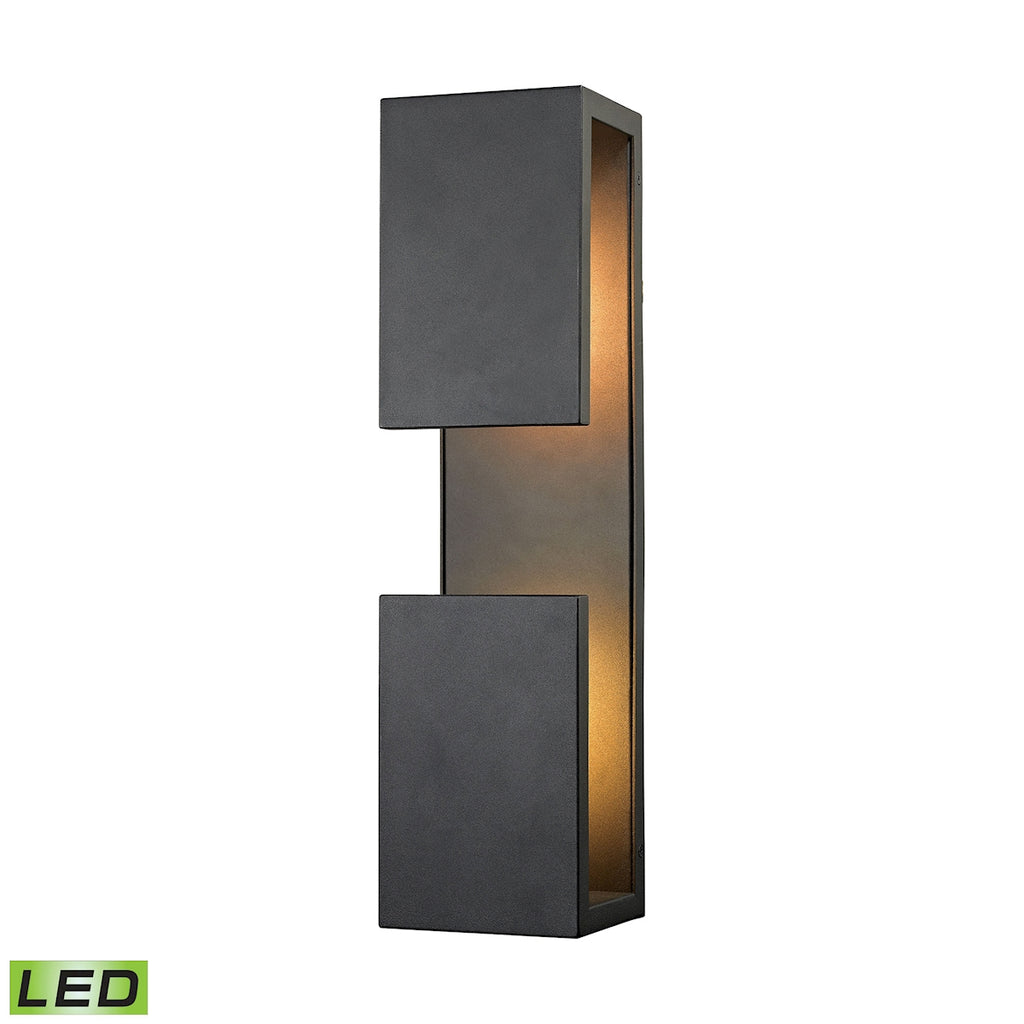 Pierre LED Outdoor Wall Sconce in Textured Matte Black