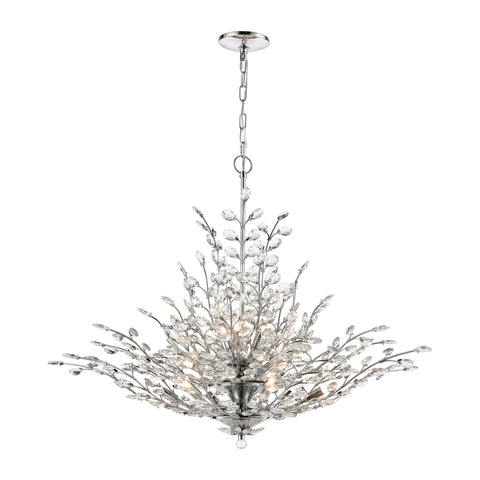 Crystique 12-Light Chandelier in Polished Chrome with Clear Crystal