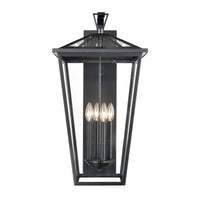 Main Street 28'' High 4-Light Outdoor Sconce - Black