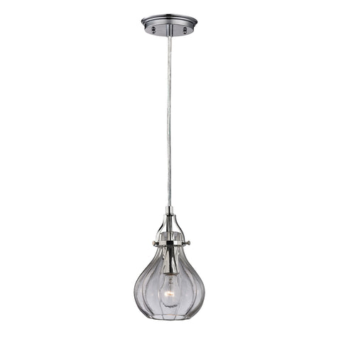 Danica 1-Light Mini Pendant in Polished Chrome with Clear Glass