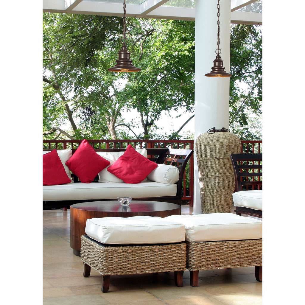 Marina 1-Light Outdoor Pendant in Hazelnut Bronze