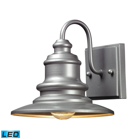 Marina 1 Light Outdoor Sconce in Matte Silver - LED Offering Up To 800 Lumens (60 Watt Equivalent)