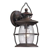 Village Lantern Collection 1-Light Outdoor Sconce in Weathered Charcoal