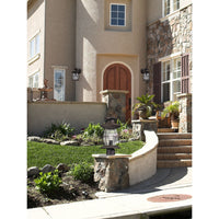 Village Lantern 1-Light Outdoor Wall Lantern in Weathered Charcoal