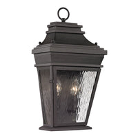 Forged Provincial Collection 2 light outdoor sconce in Charcoal