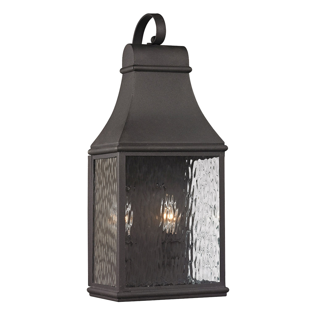 Forged Jefferson Collection 2 light outdoor sconce in Charcoal