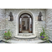 Forged Jefferson 3-Light Outdoor Wall Lamp in Charcoal