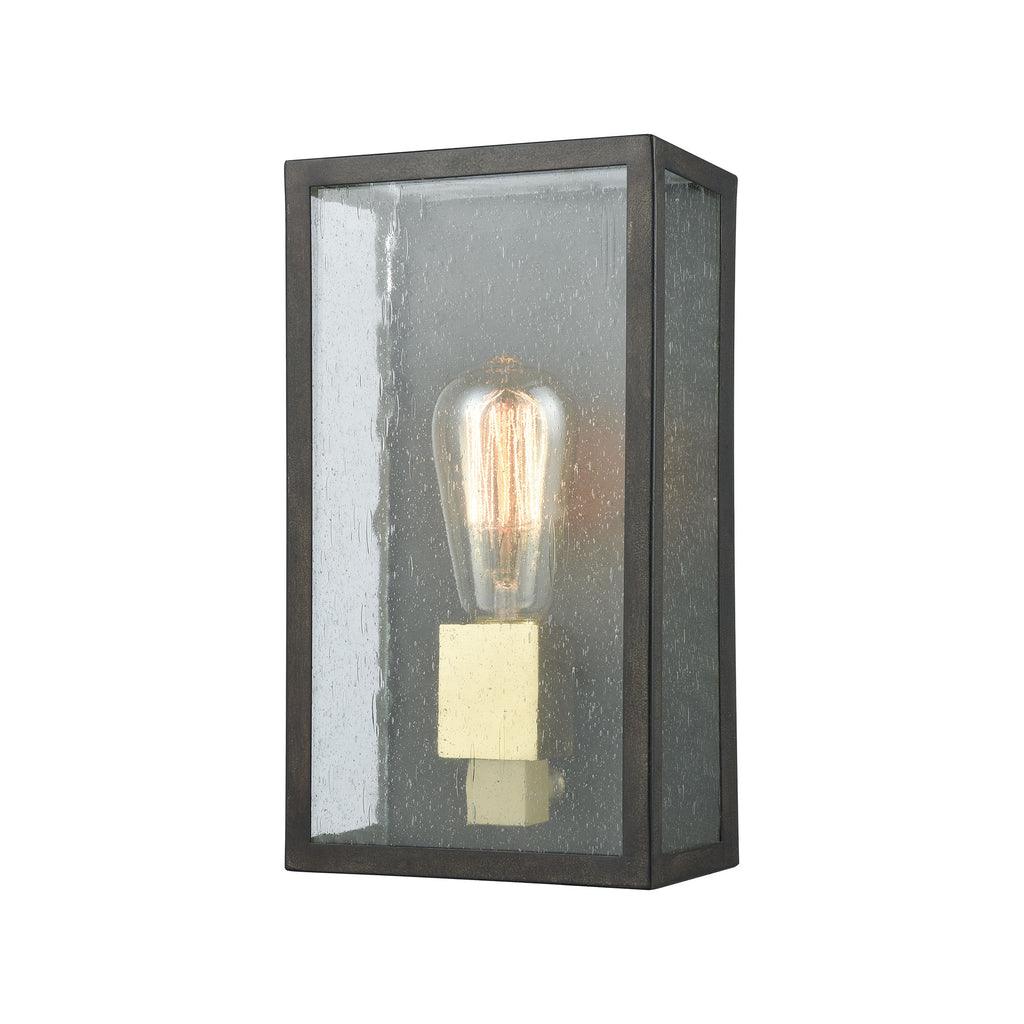 Mckenzie 1 Outdoor Sconce Blackened Bronze/Brushed Brass