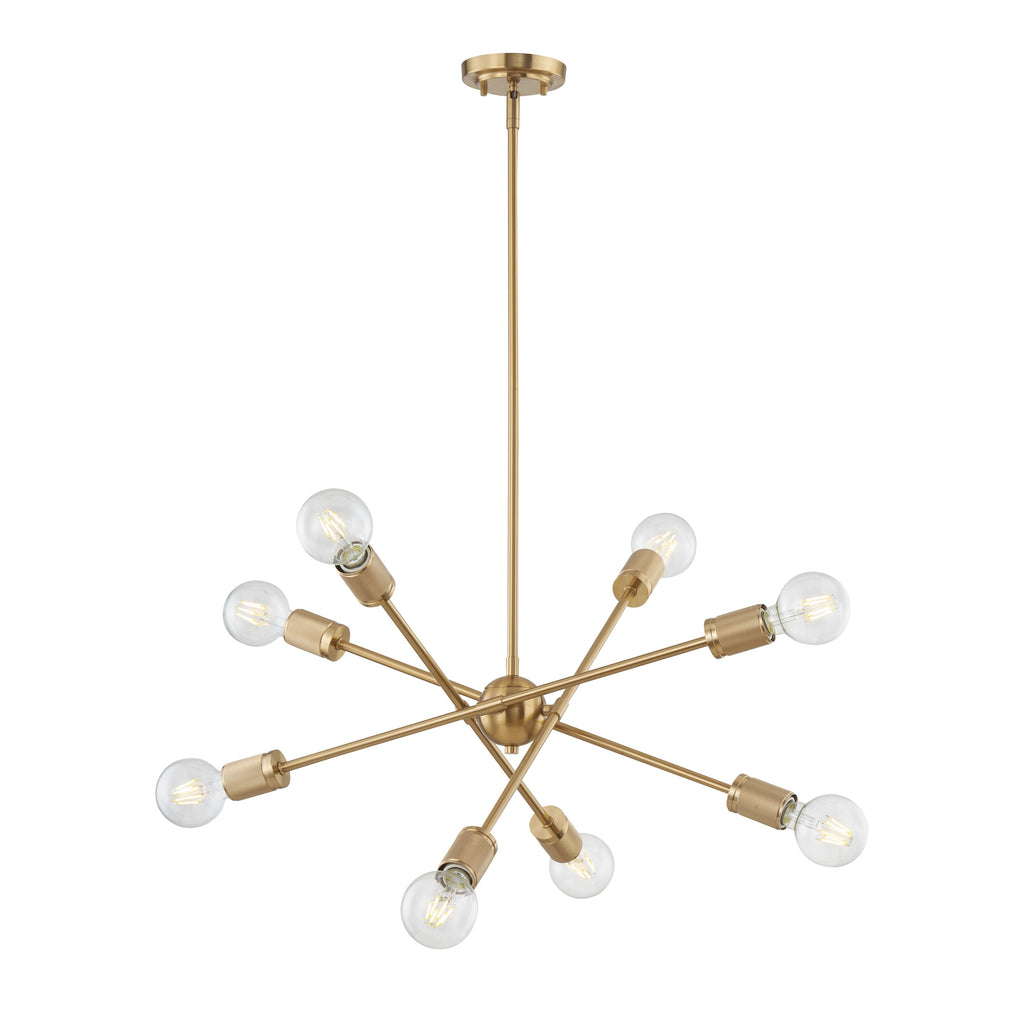 Module 22'' Wide 8-Light Chandelier - Burnished Brass