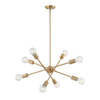 Module 22'' Wide 8-Light Chandelier - Burnished Brass