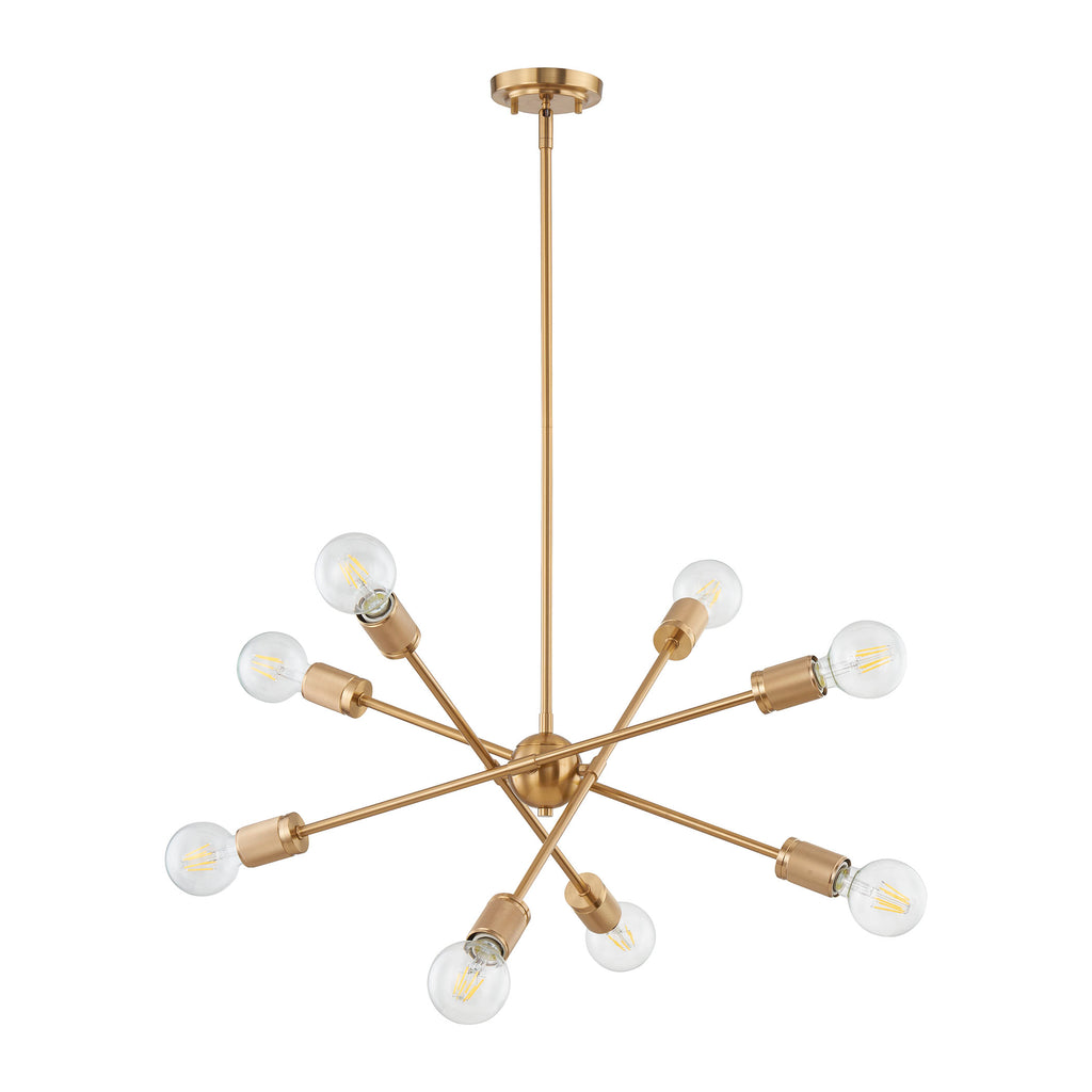 Module 22'' Wide 8-Light Chandelier - Burnished Brass