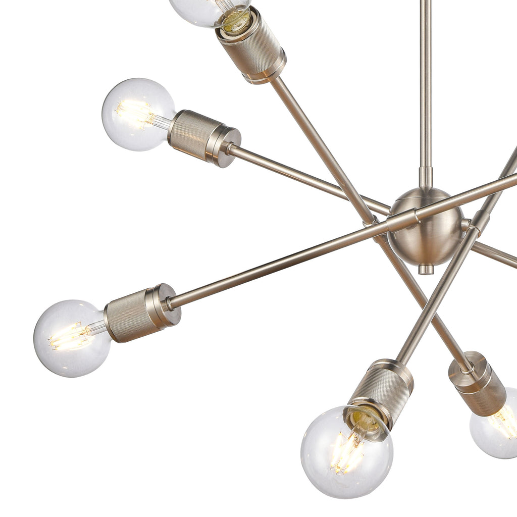 Module 22'' Wide 8-Light Chandelier - Satin Nickel