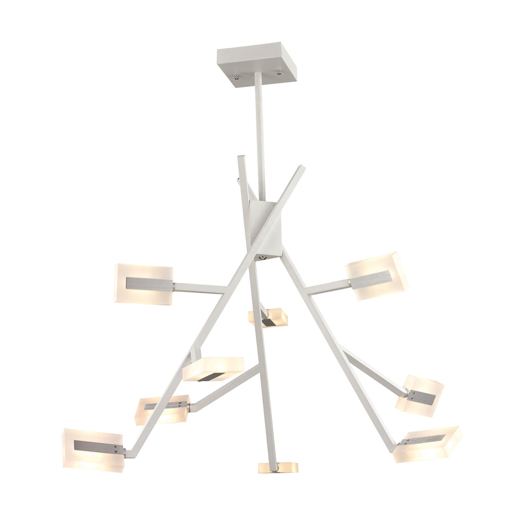 Svelta 9 Light Chandelier In Matte Silver