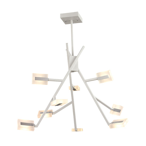 Svelta 9 Light Chandelier In Matte Silver