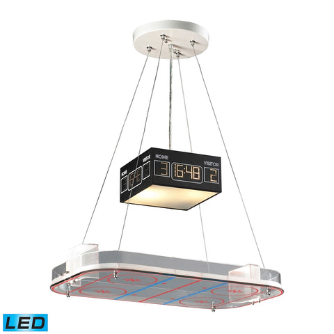 2 Light Pendant in A Hockey Motif - LED, 800 Lumens (1600 Lumens Total) with Full Scale Dimming Rang