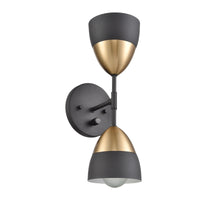 Milla 14'' High 2-Light Sconce - Charcoal Black