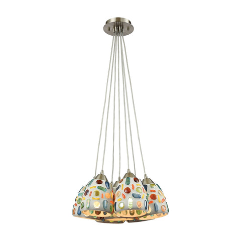 Pendant Options 7 Light Pendant in Satin Nickel