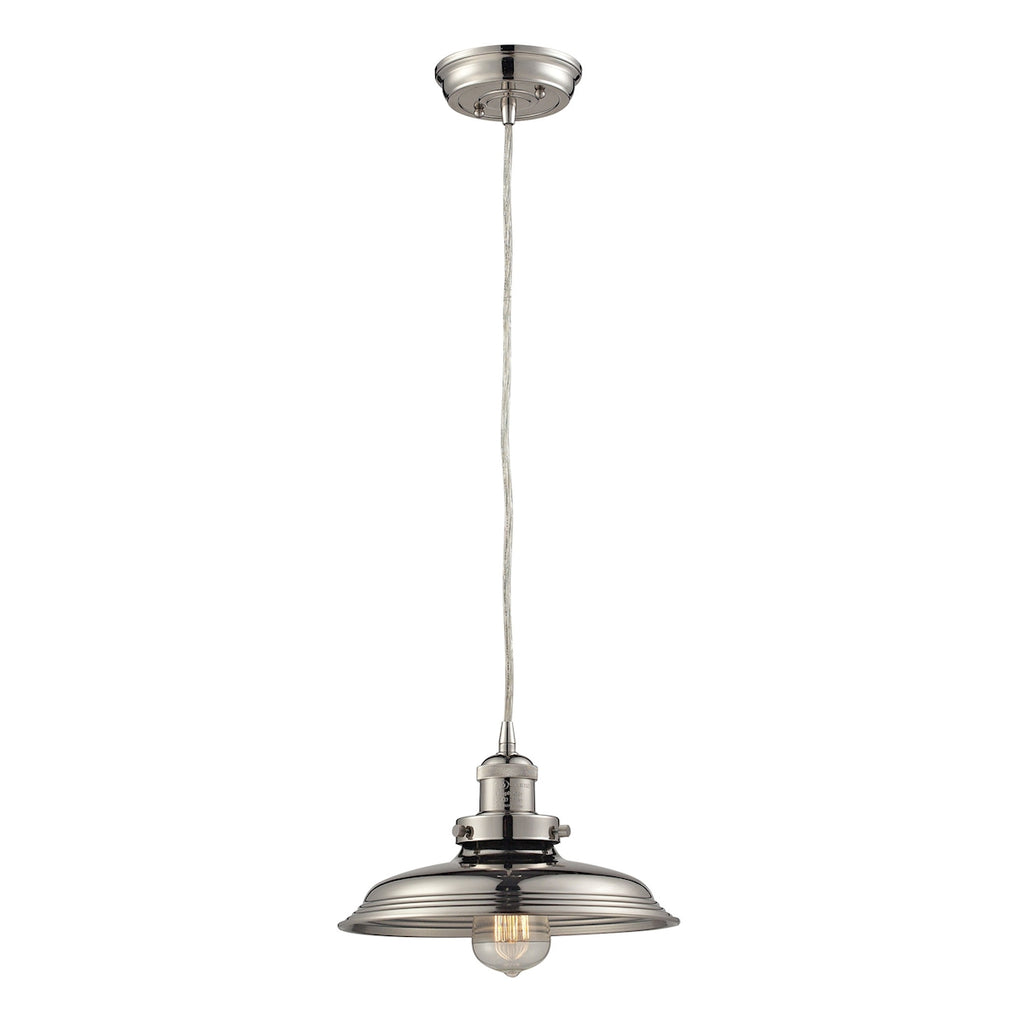 Newberry Collection 1 light mini pendant in Polished Nickel
