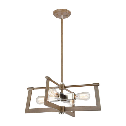 Axis 4-Light Pendant in Light Wood