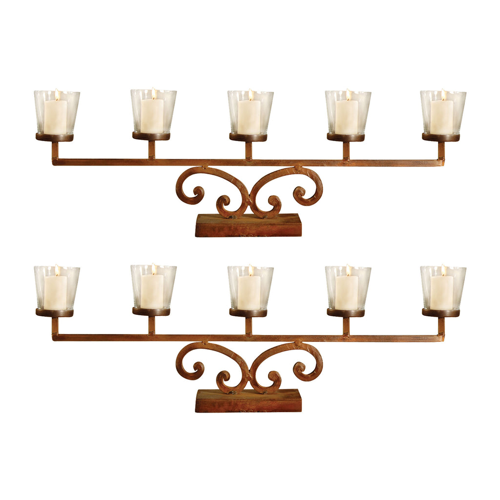 Prairie Votive Mantle Lighting - Set of 2