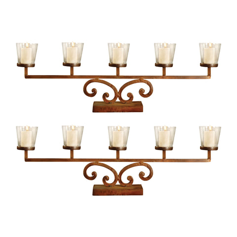 Prairie Votive Mantle Lighting - Set of 2