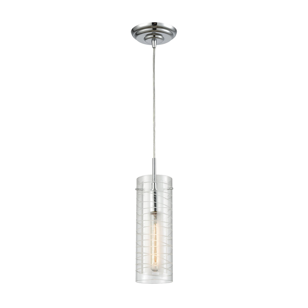 Swirl 1 Pendant Polished Chrome