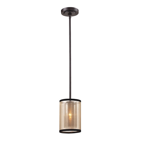 Diffusion Collection 1 light mini pendant in Oil Rubbed Bronze