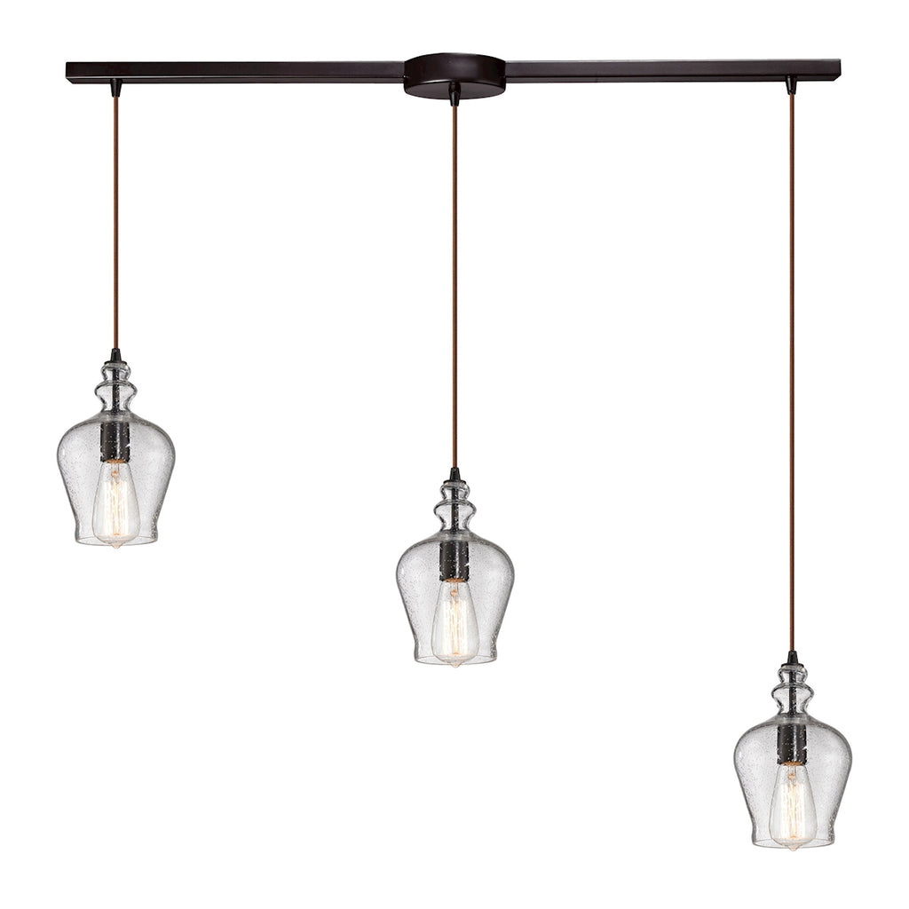 Menlow Park (existing) Collection 3 light pendant in Oil Rubbed Bronze