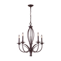 Medford 5-Light Chandelier in Oiled Bronze