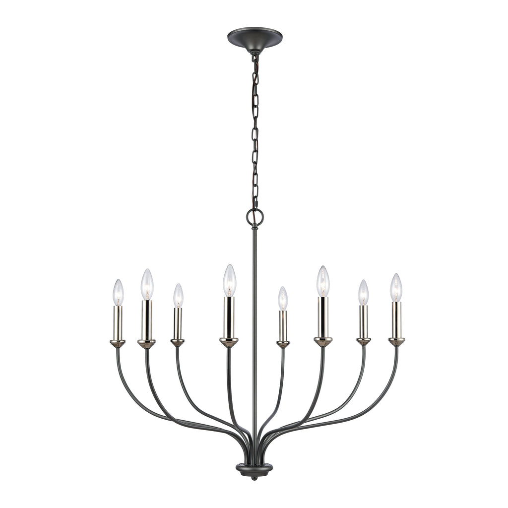 Madeline 32.5'' Wide 8-Light Chandelier - Dark Gray