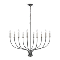 Madeline 45'' Wide 10-Light Chandelier - Dark Gray