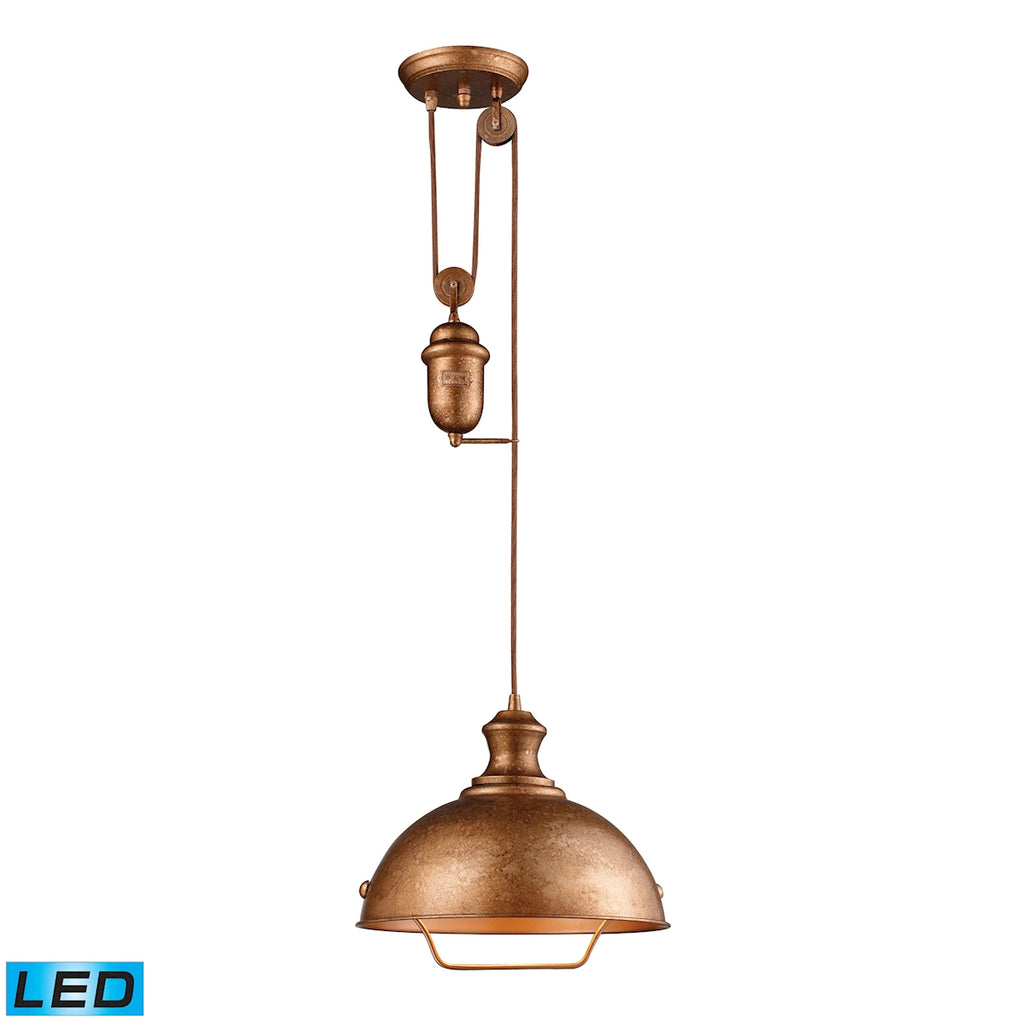 Farmhouse Bellwether Copper Pendant - LED Offering Up To 800 Lumens (60 Watt Equivalent) with Full R