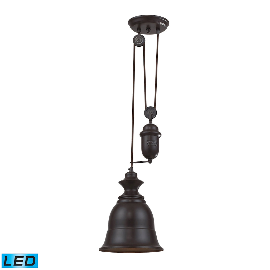 Farmhouse Oiled Bronze Pendant - LED Offering Up To 800 Lumens (60 Watt Equivalent) with Full Range