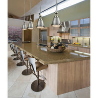 Sylvester 1-Light Mini Pendant in Satin Nickel and Weathered Zinc with Metal Shade