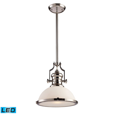 Chadwick 1-Light Pendant in Polished Nickel - LED Offering Up To 800 Lumens (60 Watt Equivalent) Wit