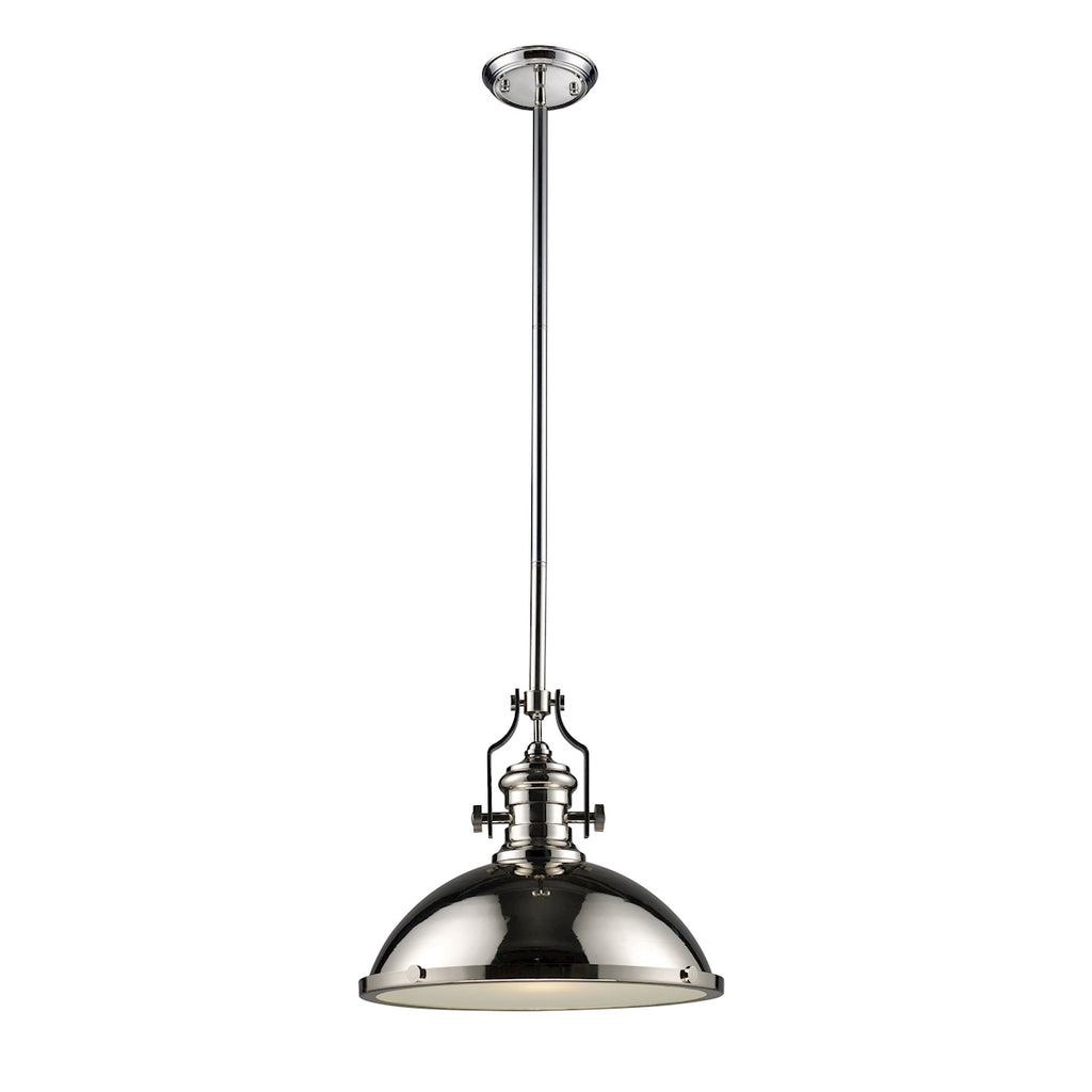 Chadwick 1-Light Pendant in Polished Nickel