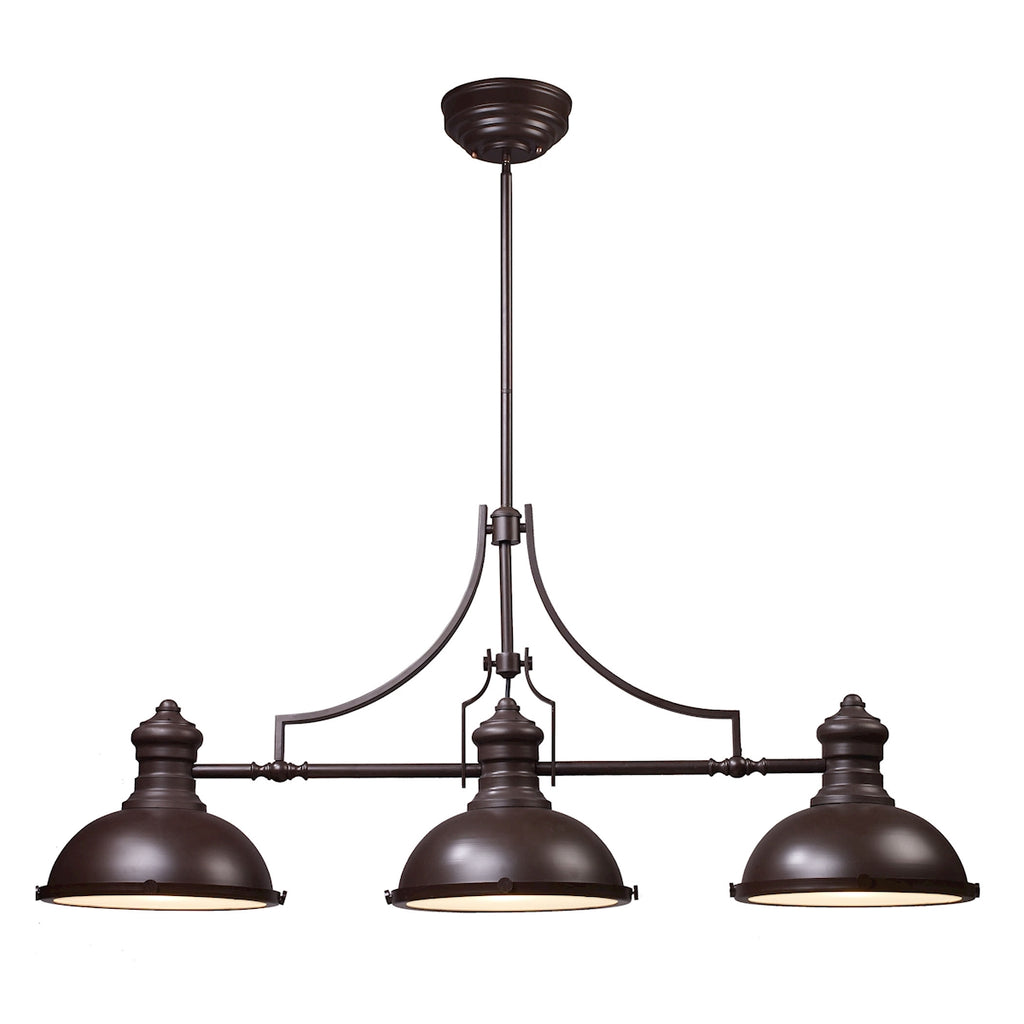 Chadwick 3-LIght Billiard Light in Oiled Bronze