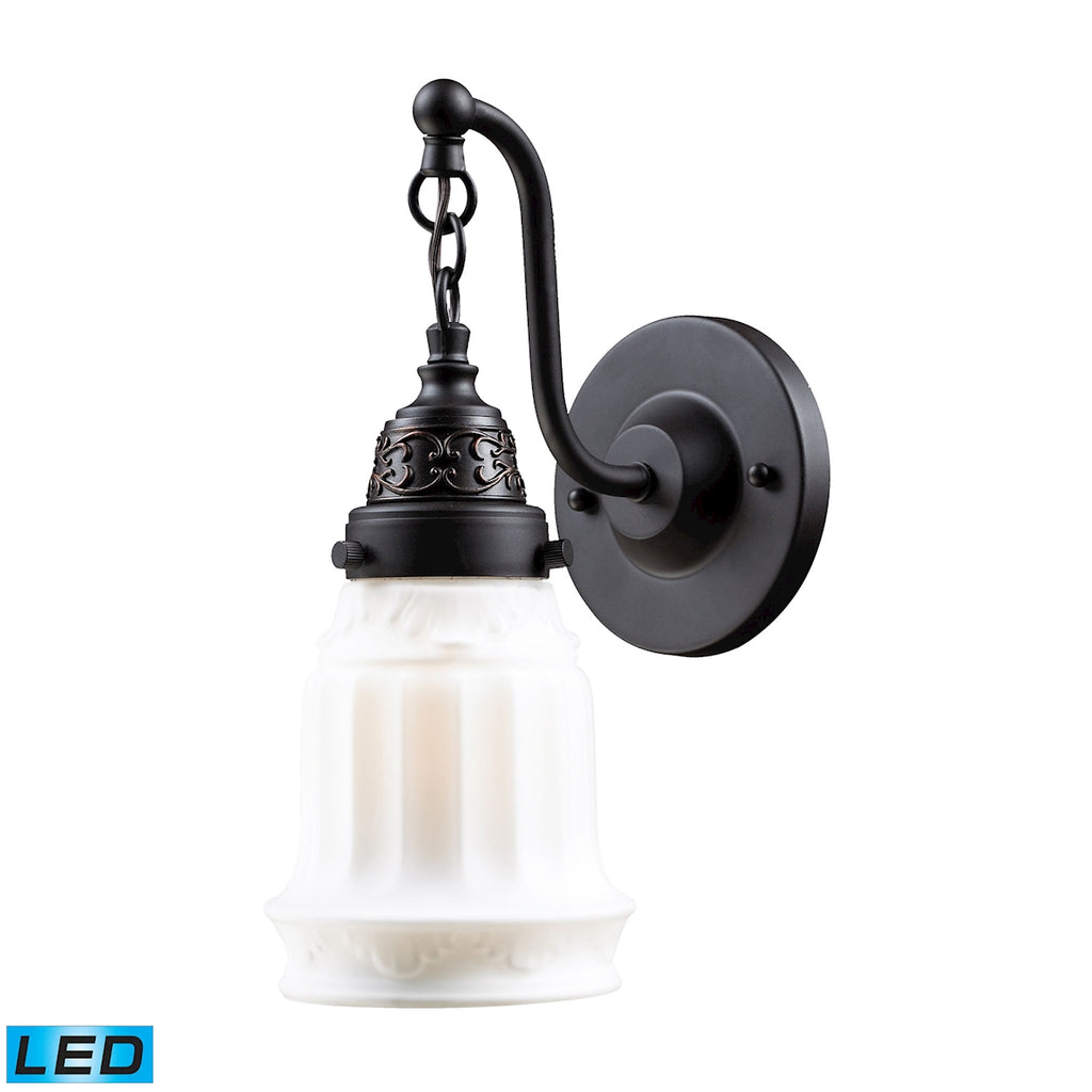 Quinton Parlor Oiled Bronze Sconce - LED Offering Up To 800 Lumens (60 Watt Equivalent) with Full Ra
