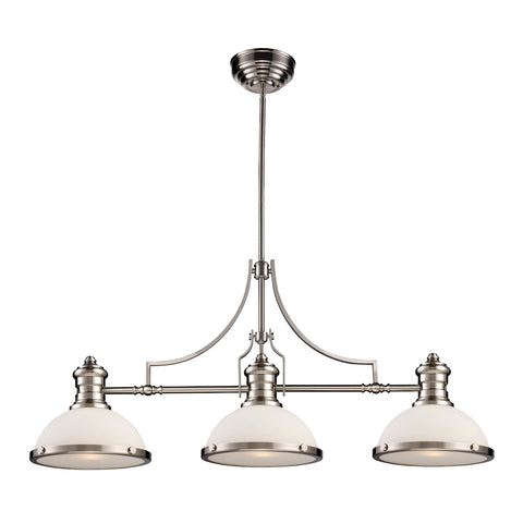 Chadwick 3-Light Billiard in Satin Nickel