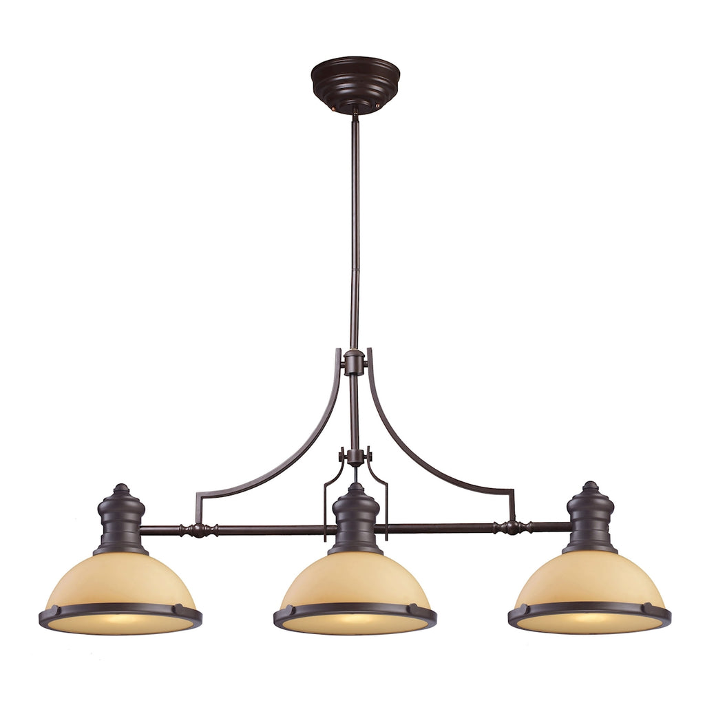 Chadwick 3-Light Billiard in Oiled Bronze