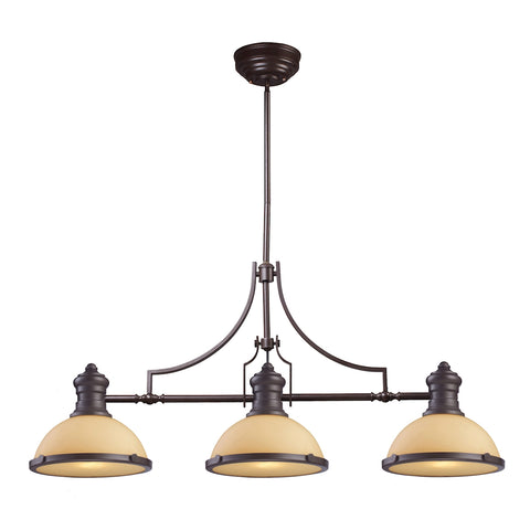 Chadwick 3-Light Billiard in Oiled Bronze