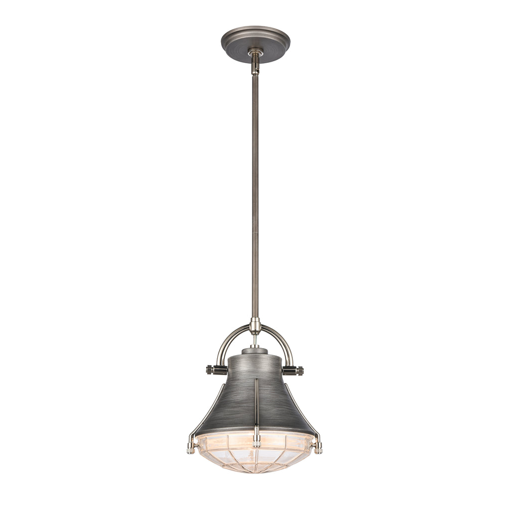 Urbanite 9'' Wide 1-Light Mini Pendant - Weathered Zinc