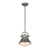 Urbanite 9'' Wide 1-Light Mini Pendant - Weathered Zinc