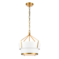 Marin 14'' Wide 1-Light Pendant - Satin Brass