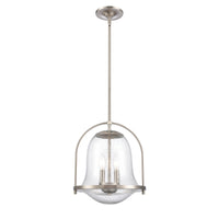 Connection 12'' Wide 2-Light Pendant - Satin Nickel