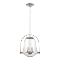 Connection 12'' Wide 2-Light Pendant - Satin Nickel