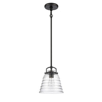 Current 8'' Wide 1-Light Pendant - Matte Black