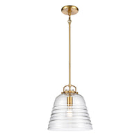 Current 12'' Wide 1-Light Pendant - Satin Brass