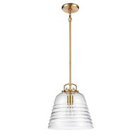 Current 12'' Wide 1-Light Pendant - Satin Brass