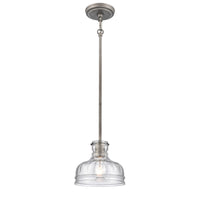 Orinoco 8'' Wide 1-Light Mini Pendant - Weathered Zinc